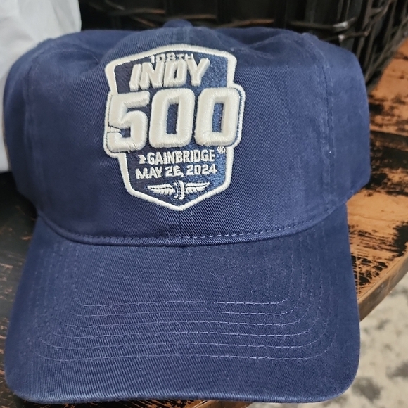 Baseball Cap 2024 Indy 500 Hat Indy Gainbridge Black Hat NEW 108th Racing New! - Picture 1 of 2